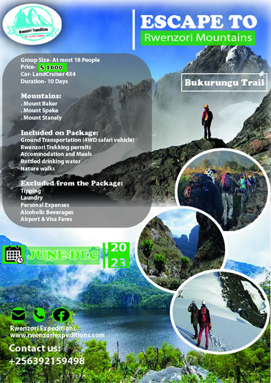 10 Days Bukurungu Trail hike in Rwenzori Mountains